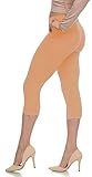 Lush Moda Extra Soft Capri Leggings - Variety of Colors - Fresh Apricot, One Size fits Most (XS - XL)