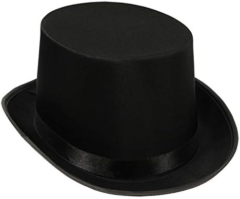 Satin Sleek Top Hat | Black | (1-Unit) (Premium pack)