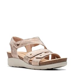 Clarks Women's Calenne Clara Wedge Sandal, Bronze