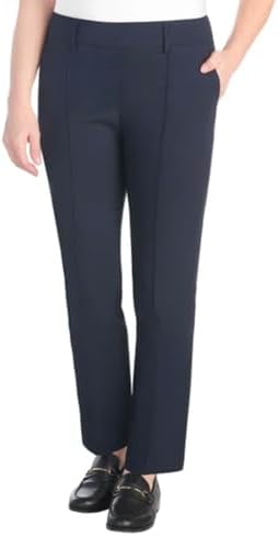 hilary radley ladies' plaid dress pant Black Off-White Tailored Wide-Leg Plaid Pant