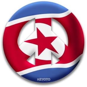 Peace Symbol Magnet of North Korea Flag by MEYOTO