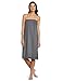 DII Spa Towel for Women, Adjustable Shower Wrap with Self-Fastening Closure, Small/Medium, 55.5x32.5, Gray