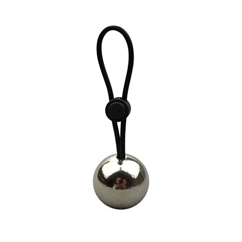 Aulley Male Adjustable Silicone Penis Ring Metal Ball Weight Hanger Penis Enlargement Device Manual Massager