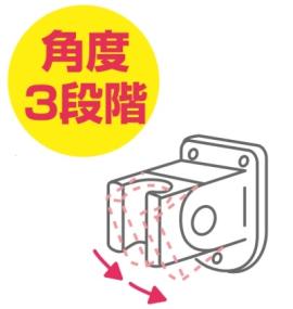 三栄水栓 【シャワー掛具】 角度3段階切替 PS30-45-W