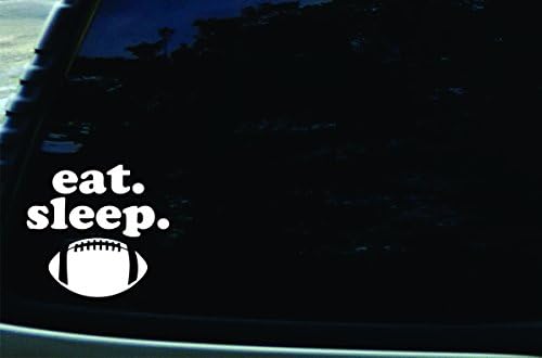 4.5" X 4" Eat. Sleep. Football Vinyl DIE CUT decal for your car, truck, window, laptop, MacBook