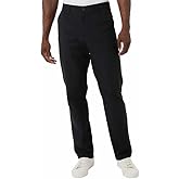 32 Degrees Men’s Twill Tech Pant with Front Hand Pockets and Zipper Closure Back Pockets | Black, 40x29
