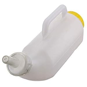 Arzja 2L Biberon per Vitello Pecora Mungitura Alimentazione Mano Impennata Tettarella Addensare Orizzontale Svezzamento