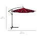 Best Choice Products 10ft Solar LED Offset Hanging Polyester Market Patio Umbrella w/Steel Frame and Easy Tilt Adjustment, Burgundy