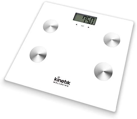 Kinetik Wellbeing Body Composition Scales, white with silver detailing