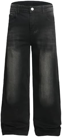 Jeans for Men Fashion Y2k Gradient Color Straight Wide Leg Denim