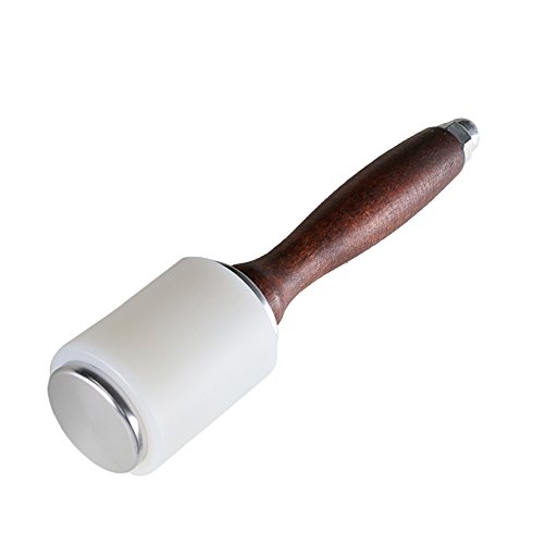 ManYee Wooden Handle Nylon Mallet Carving Hammer Professional Leather Working Maul Sew Leather Cowhide Tool Kit for DIY,Stamping,Leatherwork,Shoemaking,10.65oz 302g - Thumbnail 6