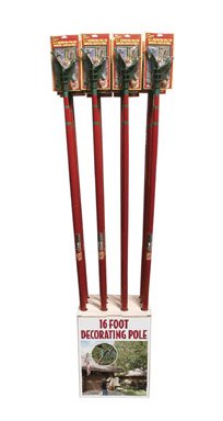 Dyno Seasonal Solutions St. Nick's Choice Professional Pole for Hanging Lights, 16-Feet