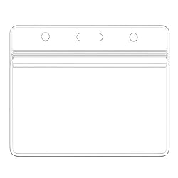Horizontal Badge Holders Sealable Waterproof Clear