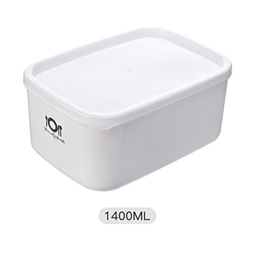 jiumoji Microwave Freezer Bento Lunch Box Picnic Food Fruit Container Lightweight Storage Box for Kids Adult (D:1400ml)