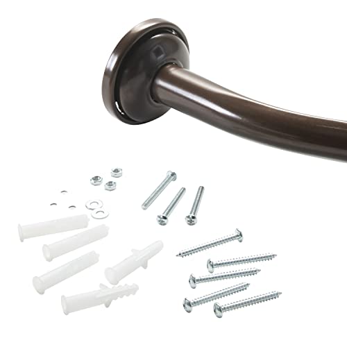 Bath Bliss Curved Shower Rod Adjustable 42"72" Inch Bathroom