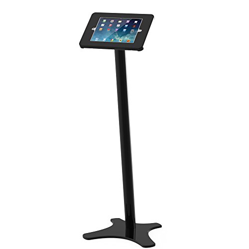 Beelta iPad Floor Stands Holders -360 Swivel Enclosure for iPad Pro 9.7,Air 2,Air 1,iPad 5th/6th,Anti-Theft,Key Lock,Metal,Black,BSF301B