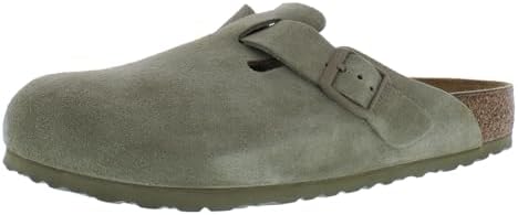 Amazon.com | Birkenstock Unisex Boston Soft Footbed, Taupe Suede