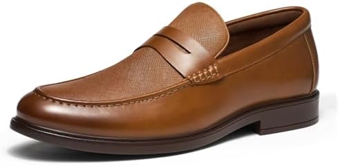 -Vintage H.S. Trask Classic Brown Tan Two Tone Leather Slip On Penny Loaf… Beefroll Penny Loafers LH - Natural | Rancourt & Co. | Men main image 2
