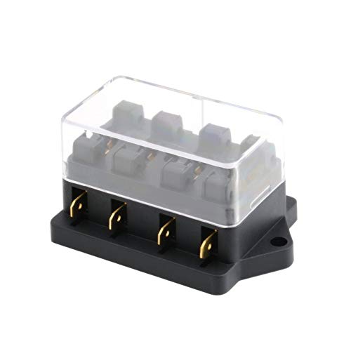 Florenceenid 4 Way Circuit Automotive Middle-Sized Blade Standard Fuse Box Block Holder