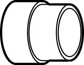 OSMA 2S403E Olive 50mm PVC-U Boss Adaptor Solvent Weld