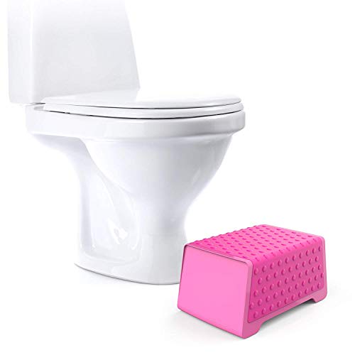 Doctor Designed Bathroom Toilet Stool and Sink Stool for Children - The EasyStool Children's Dual Height Multifunction Stool (Pink)