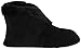 Dearfoams Women's Velour Bootie with Boa Flat,Black,Medium/7-8 M US