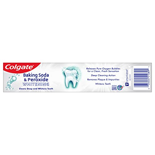 Colgate Baking Soda and Peroxide Whitening Toothpaste, Frosty Mint,6