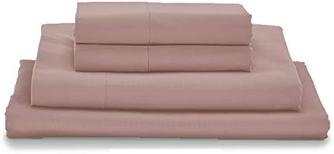MyPillow Bed Sheet Set 100% Certified Giza Egyptian Long Staple Cotton (King, Dusty Rose)