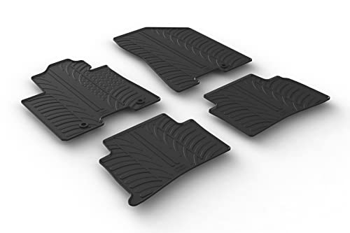 Gledring Set of rubber mats compatible with Kia Sportage IV 2016-2021 (T profile 4 pieces + mounting clips)