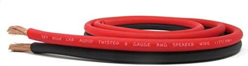 10' feet True 8 Gauge AWG CCA Speaker Wire Rd/Bk Car Home Audio