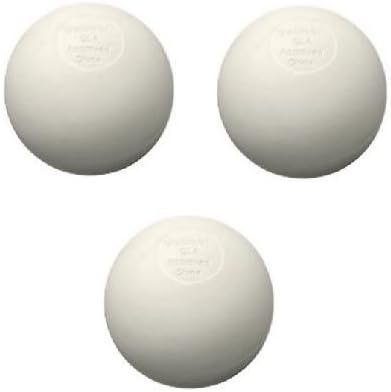 New Gait Official 3 Pack Rubber Lacrosse LAX Balls NFHS & NCAA Approved White