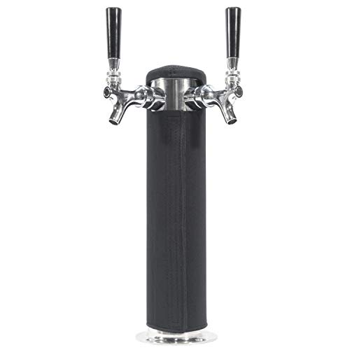 Keg-Tower-Insulator-Neoprene-Beer-Tower-Cover-End-Foam-and-Ensure-Ice-Cold-Pours-Double-Tap-30-Diameter-x-14