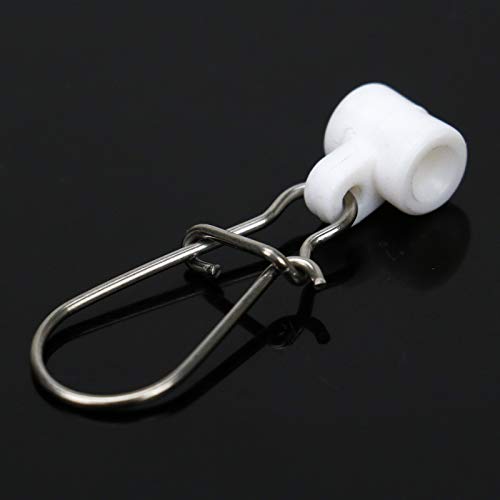 Timoo 50 PCS Sinker Slides for Braided Line, Fishing Sinkers with Stainless Steel Duo Lock Snaps Kit