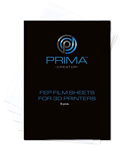 PrimaCreator FEP Film Sheets for 3D Printers - 140 x 200 mm - 5-pack