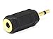 Monoprice 107121 2.5mm Mono Plug to 3.5mm Mono Jack Adaptor, Gold Plated, 1.5 x 1.2 x 0.5 inches, black