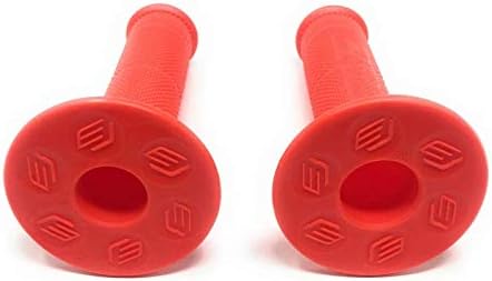 BUD RACING Poign/ées Moto Cross MX Grip Orange Fluo L120Mm 22-24Mm avec Tube De Colle