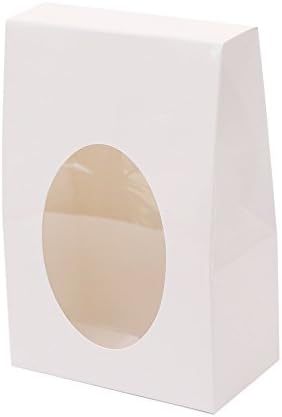 EZEK Colored Gift Boxes upright gift boxes with window Picnic Wedding Birthday Valentine Party, packs of 12