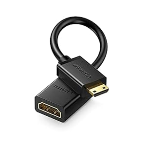 UGREEN Mini HDMI Adapter naar HDMI Kabel Mini HDMI naar HDMI Adapterkabel Ondersteuning 3D, 4K Vision Transfer…