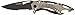 TF-705GY Assisted Opening Tactical Folding Knife, Black Half-Serrated Blade, Grey Handle, 4-1/2-Inch Closed, Grey (2-Pack)