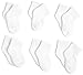 Jefferies Socks, Unisex Baby 6 Pack Seamless Sport Half Cushion Quarter Socks, White, 12-24 Months