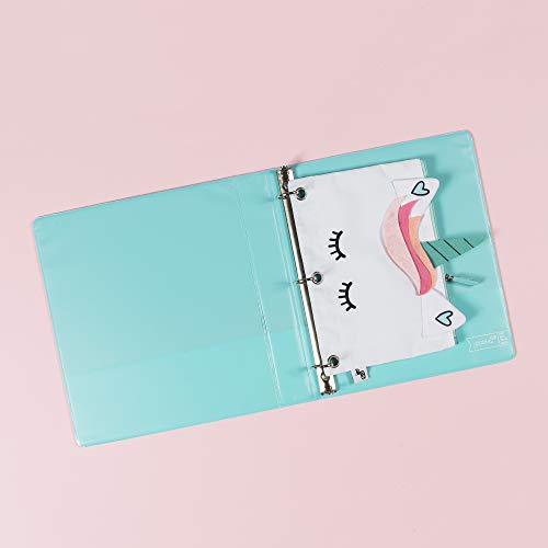 Yoobi 3-Ring Binders | 3-Pack, 1 Inch Size | Aqua | Holds 275 Pages Each, with Pockets for Organization | for School, Home, or Office Use - Thumbnail 4