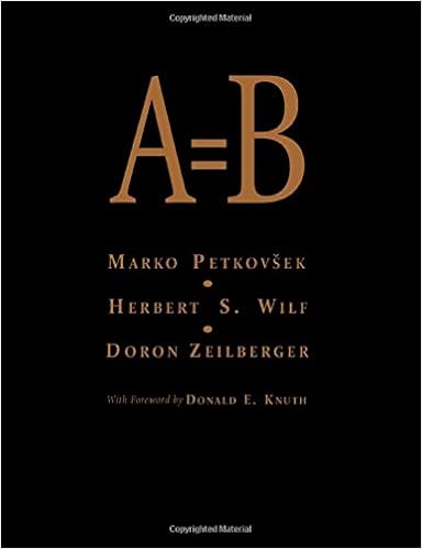 A B Petkovsek Marko Wilf Herbert S Zeilberger Doron 9781568810638 Amazon Com Books