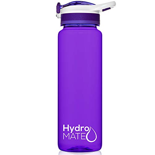 HydroMATE 32 oz Motivational Water Bottle with Time Markers with Straw