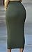 HUUSA Sexy Womens Solid High-Waisted Bodycon Cotton Maxi Skirt (Medium, Green)