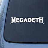 MEGADETH - Vinyl Decal Sticker #A1432 | Vinyl Color: White