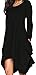 For G&PL Women Casual Longsleeve Loose Tunic T Shirt Mini Dress Black XL