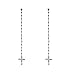 FXmimior Fashion Women Earrings Lucky Rock Cross Long Chain Drop Dangle Earrings Jewelry (Silver) (Earrings)