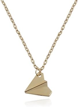 Trendy Paper Airplane Necklace Snatch One Direction Pendant Necklaces For Men Women Fashion Jewelry Drop Shipping (gold)