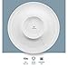 KooK Ceramic Chip & Dip Platter, Large Serving Dish, Round Tray for Snacks and Appetizers, with Bowl for Guacamole, Hummus, Dishwasher Safe, 13 inch, White