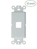 Kenuco Decora Wall Plate Keystone Insert (10 Pack, 1 Port)